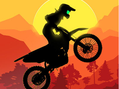 Sunset Bike Racing background